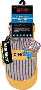 Kinco, 1927KWT-M, Golden Premium Grain Pigskin Palm, Polyester & Elastic Knit Wrist with Leather Pull-Tab, Heatkeep® Thermal Insulation, Mitt Outer Shell Over 5-Finger Glove Inside, Medium