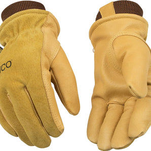 Kinco Lined Premium Grain & Suede Pigskin Leather Work Gloves (Style No. 94HK)