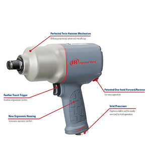 Ingersoll Rand General Duty Air Impact Wrench, 3/4" Square Drive Size 200 to 900 ft.-lb